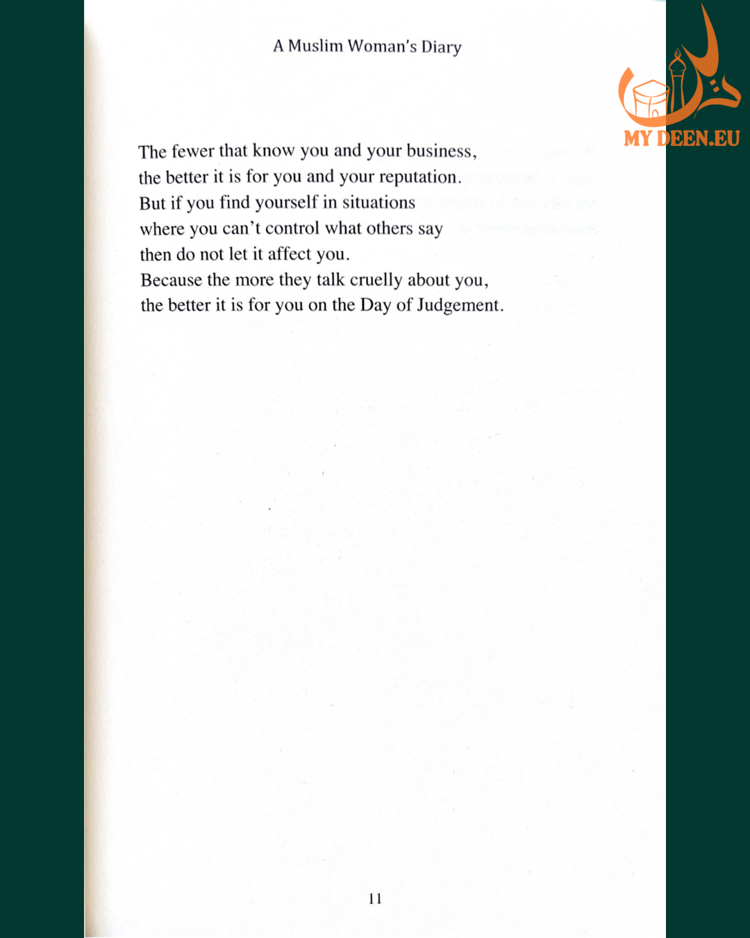A Muslim Woman's Diary