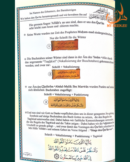 Tajweed Quran (Whole Qur'an, With German Translation and Transliteration)