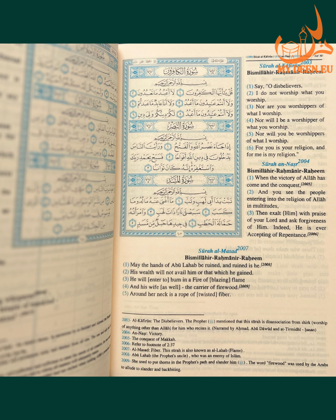 Quran By Saheeh Intl | Arabic Text with English Meanings