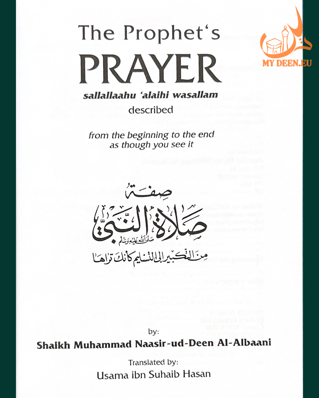Prophet's Prayer Described