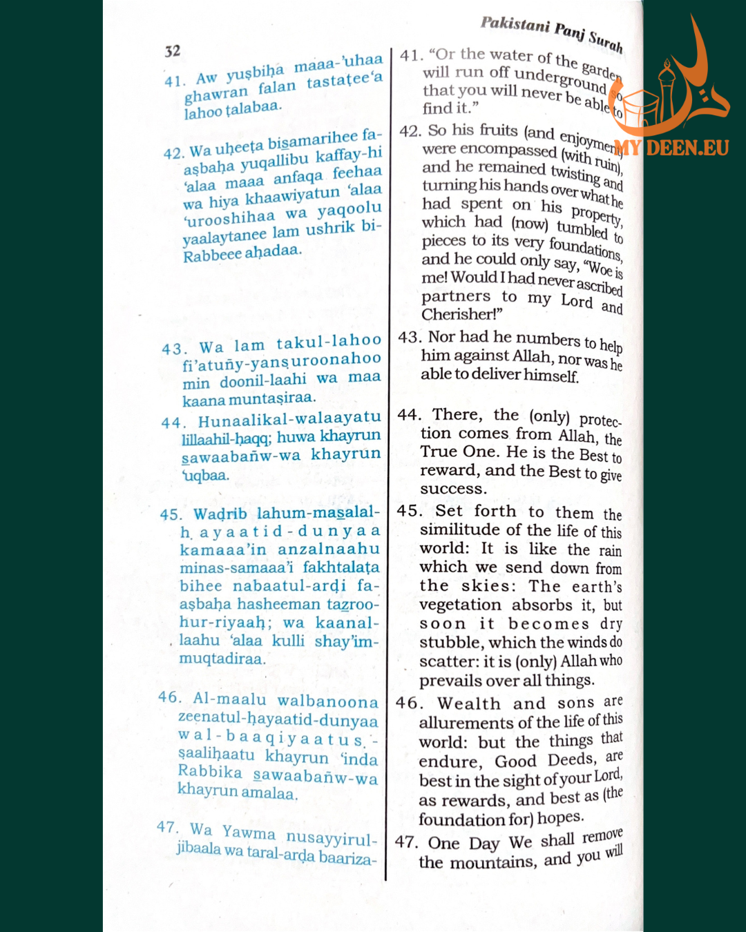 Pakistani Panj Surah: English Translation & Transliteration