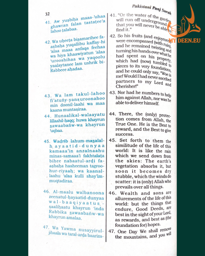 Pakistani Panj Surah: English Translation & Transliteration